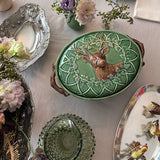 Sopera con Tapa Verde con Venado 3 L.