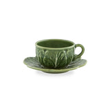 Taza y Platito para Té Repollo Verde. Set de 4.