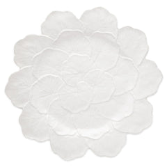Bajo Plato Geranio Blanco. Set de 4 Bajo Plato Geranio Blanco. Set de 4