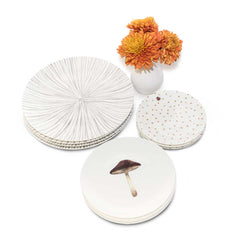 Set de Vajilla Hongo Mágico para 4 Personas con Platos Trinche Rayas Gris Plata, Platos Ensalada Hongo, Platos Pan Catarina (12 piezas) Set de Vajilla Hongo Mágico para 4 Personas con Platos Trinche Rayas Gris Plata, Platos Ensalada Hongo, Platos Pan Catarina (12 piezas)