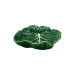 Plato de servir en forma de hoja de repollo verde marca Bordallo Pinheiro