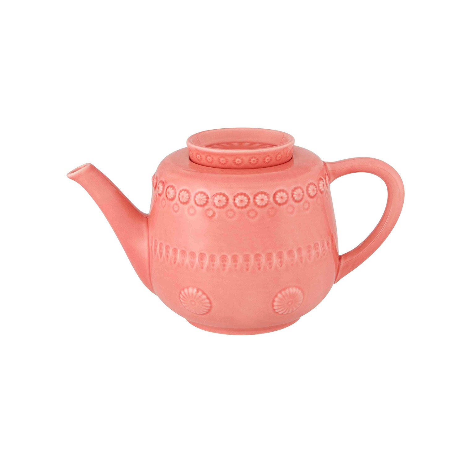 Tetera de cerámica Fantasía color Rosa, marca Bordallo Pinheiro