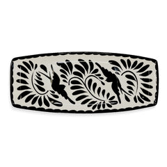 Charola Puebla 36 cm x 14 cm en Blanco y Negro. Charola Puebla 36 cm x 14 cm en Blanco y Negro.