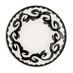 Plato Trinche 26 cm Puebla en Blanco y Negro. Set de 4 Plato Trinche 26 cm Puebla en Blanco y Negro. Set de 4