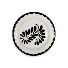 Platos para Ensalada Puebla de 19 cm en Blanco y Negro. Set de 4 Platos para Ensalada Puebla de 19 cm en Blanco y Negro. Set de 4