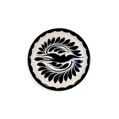 Platos para Pan Puebla de 15 cm en Blanco y Negro. Set de 4 Platos para Pan Puebla de 15 cm en Blanco y Negro. Set de 4