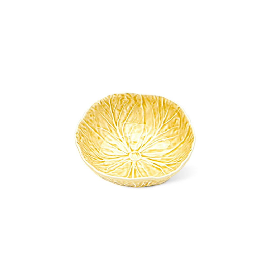 Bowl chico de cerámica amarillo en forma de repollo, marca Zash