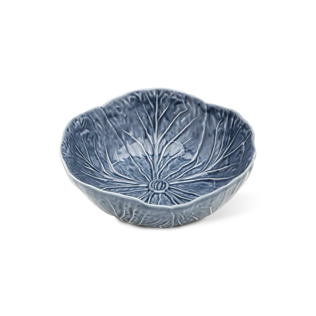 Bowl de cerámica azul en forma de repollo, marca Zash