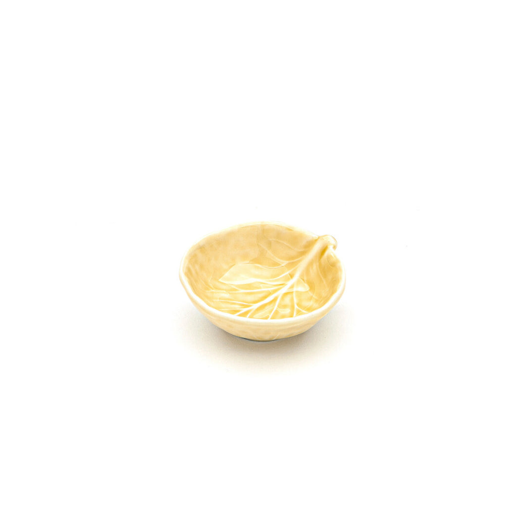 Mini bowl de cerámica amarillo de repollo para sal o condimentos, marca Zash