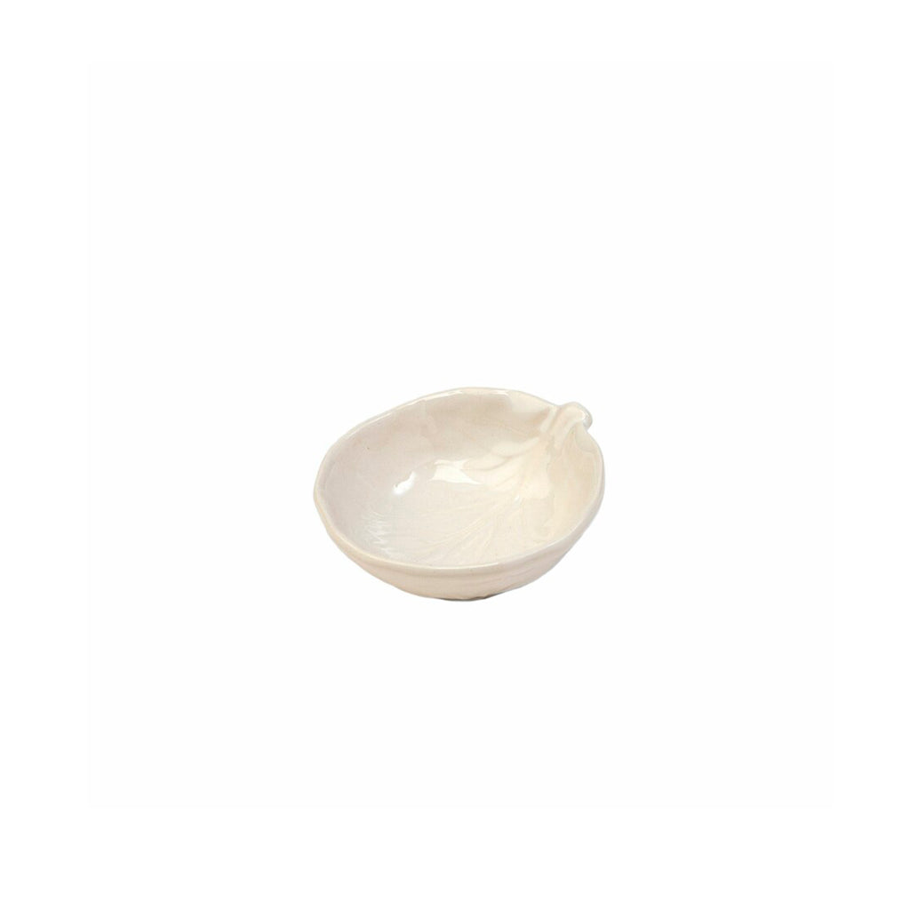 Mini bowl de cerámica crema de repollo para sal o condimentos, marca Zash