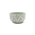 Bowl de Talavera marca Zash, verde menta con blanco
