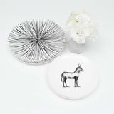 Set de Vajilla Burrito para 4 Personas con Platos Trinche Rayas Negras, Platos Ensalada Burrito (8 Piezas)