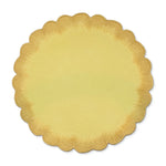 Mantel Individual Vivi en lino amarillo con orilla bordada con pelitos, marca Zash