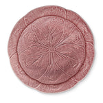 Set de plato trinche con plato de ensalada de cerámica rosa en forma de repollo, marca Zash