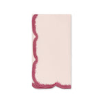 Servilletas Vivi en lino palo de rosa con orilla bordada con pelitos en rosa oscuro, marca Zash