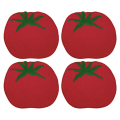 Juego de 4 Cocteleras en Loneta en Forma de Tomate Rojo Juego de 4 Cocteleras en Loneta en Forma de Tomate Rojo