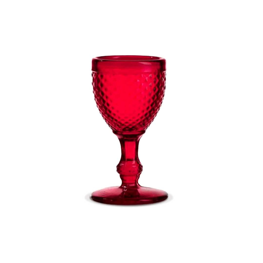 Copa de Agua de vidrio Bicos en Rojo de Vista Alegre