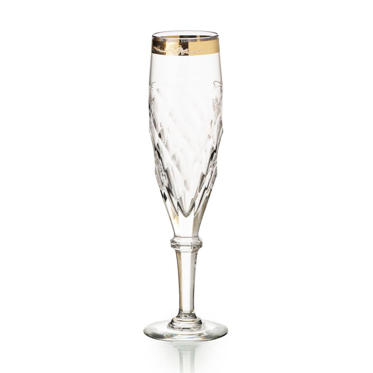 Copa Flauta Palazzo de Cristal con filo Dorado, marca Vista Alegre