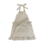 Delantal de cocina de algodón con florecitas amarillas, marca Zash