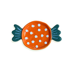 Plato en Forma de Dulce Color Naranja Plato en Forma de Dulce Color Naranja