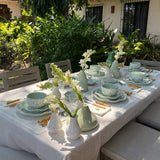 Set Completo de Vajilla Talavera Verde. Para cuatro lugares.