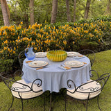 Set de Plato Trinche con Ondas y Hojas Olivo, y Plato Ensalada de Cheetah con Sombrilla Azul. Set para 4 personas