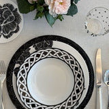 Platos Sopero Identidad Negro. Set de 4