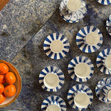 Tazas Espresso con Plato Identidad Azul. Set de 4