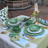 Taza y Platito para Té Repollo Verde. Set de 4.