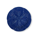 Plato para ensalada de cerámica en forma de hoja de repollo color azul cobalto, marca Zash
