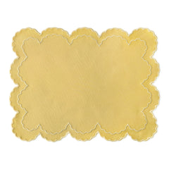 Manteles Individuales Majo de Loneta de Algodón en color Amarillo, set de 4. Manteles Individuales Majo de Loneta de Algodón en color Amarillo, set de 4.