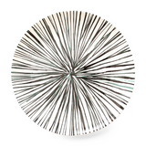 Set de Vajilla Mérida para 4 personas con Platos Trinche Rayas Verdes, Platos Ensalada Escarabajo, Platos Pan Verde Guirnalda Blanca  (12 Piezas)