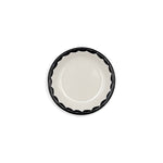 Platito para sal o condimentos de 8 cm de cerámica pintada a mano en blanco y negro