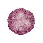 Plato para ensalada de cerámica en forma de Hoja de Repollo color morado