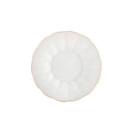 Plato para pan o postre de porcelana blanca con oro de 224 k, de la Colección de 200 años de Vista Alegre