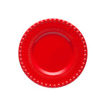 Plato de ensalada de cerámica en rojo colección Fantasía de Bordallo Pinheiro