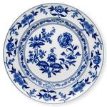 Plato base o Bajoplato de Porcelana en Blanco con decoración floran en Azul, de la colección Margao de Vista Alegre