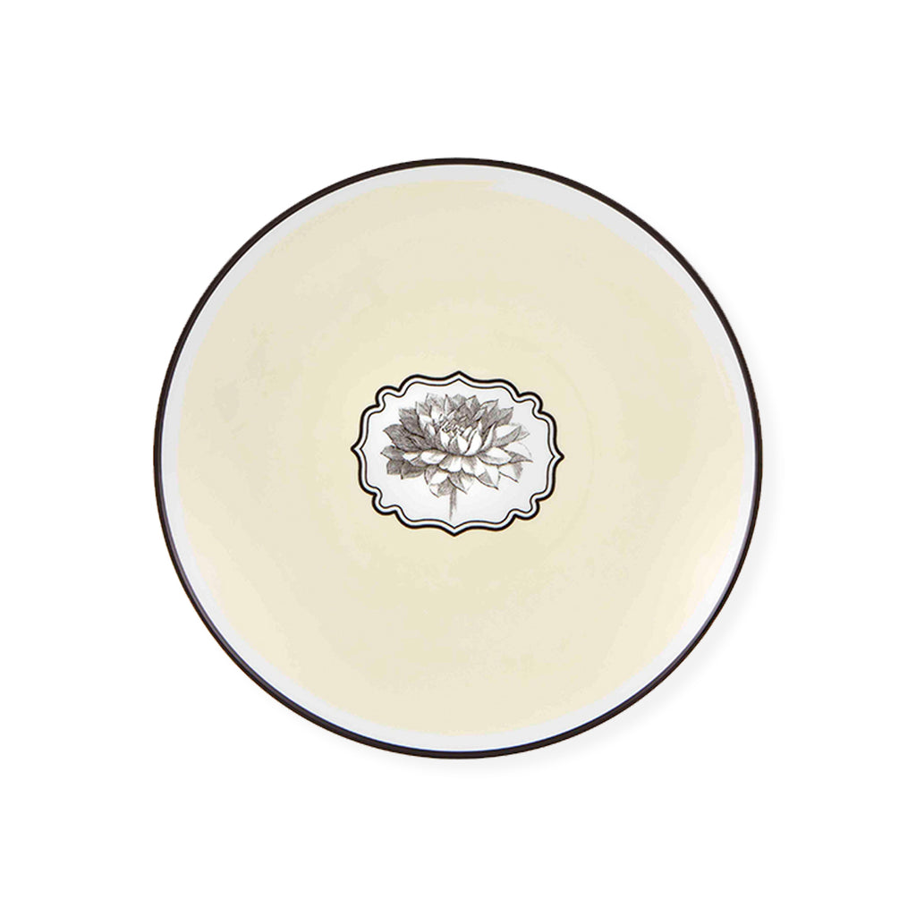 Plato de ensalada de porcelana en amarillo claro de Christian Lacroix para Vista Alegre, línea Herbariae