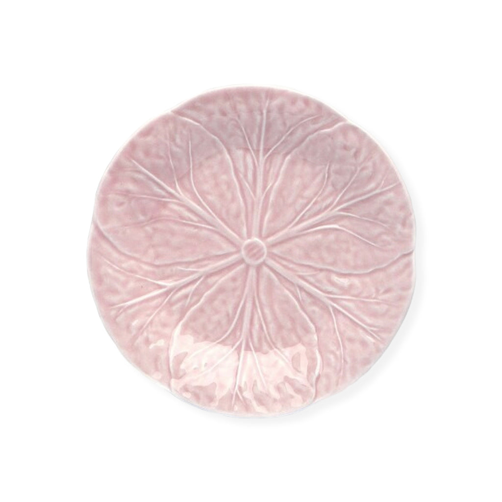 Plato de ensalada de cerámica en forma de repollo color rosa claro, marca Zash