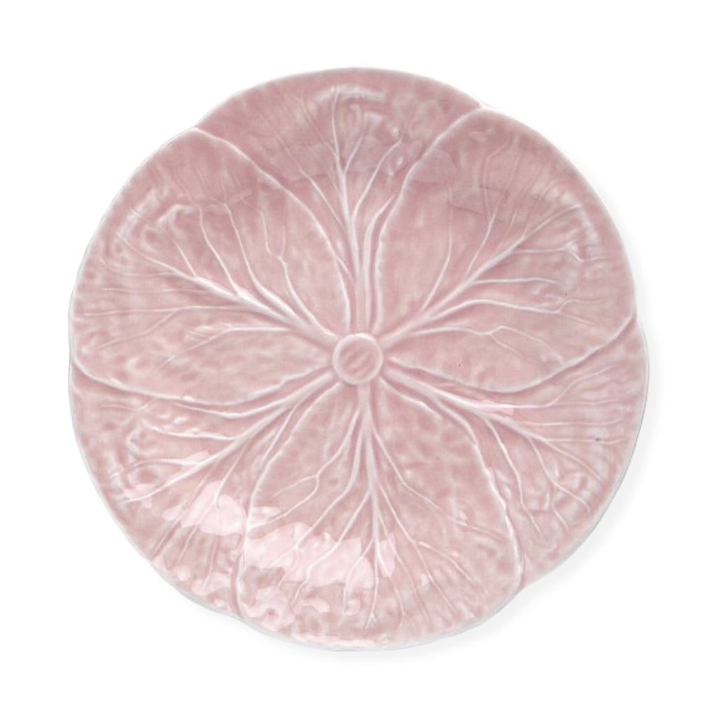 Plato trinche de cerámica rosa claro en forma de repollo, marca Zash