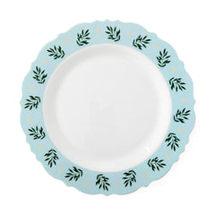 Platos Trinche con Ondas y Hojas Olivo, set de 4 Platos Trinche con Ondas y Hojas Olivo, set de 4