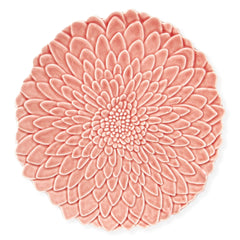 Plato de Servir en Forma de Dalia Rosa Pálido, 34cm de Cerámica. 1 Pieza Plato de Servir en Forma de Dalia Rosa Pálido, 34cm de Cerámica. 1 Pieza