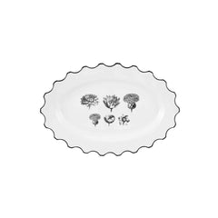 Platón Ovalado Chico Herbariae Blanco Platón Ovalado Chico Herbariae Blanco