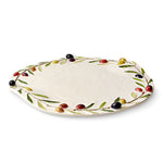 Quesera ovalada Olival de cerámica beige con decoración de olivos, marca Bordallo Pinheiro