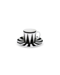 Tazas Espresso con Plato Identidad Negro. Set de 4 Tazas Espresso con Plato Identidad Negro. Set de 4
