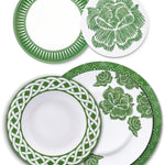 Set completo de vajilla Identidad en Verde, diseñada por Sofía Aspe Interiorismo para Zash