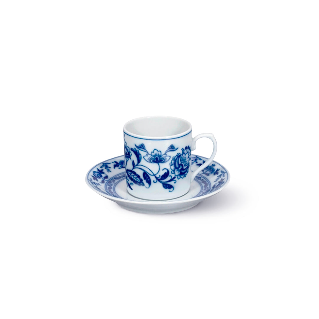 Taza para café espresso de porcelana con su platito, línea Margao de Vista Alegre