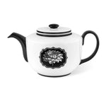 Tetera de porcelana en blanco con negro de Christian Lacroix Maison para Vista Alegre, línea Herbariae