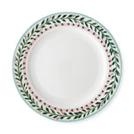 Plato Trinche de Porcelana Blanca con Bordado de Flores, marca Zash