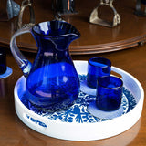 Portavasos Ramona con Antideslizante en Azul. Set de 4